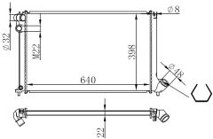RADYATOR MECHANİCAL MT 610X415X23 406-1.6İ/1.8İ 95- 63731