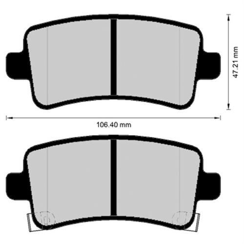 ARKA FREN BALATASI INSIGNIA A 08 17 SAAB 9.5 10 MALIBU 2.0D 2.4 12 16 İNÇ JANT