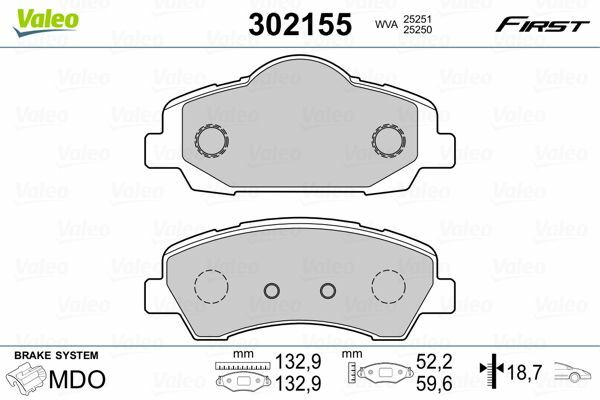 ÖN FREN BALATASI PEUGEOT P301 12 P308 13 CITROEN C-ELYSEE 12 C4 14 266mm