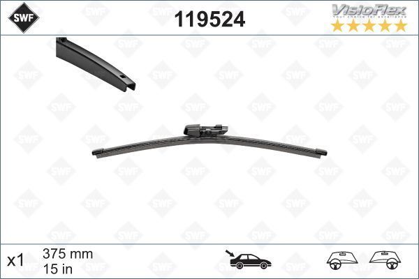 SWF VisioFlex Flat Blade X1 375 mm ARKA VW Tiguan II