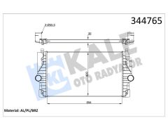 TURBO RADYATÖRÜ INTERCOOLER VW TRANSPORTER T4 2.5 TDİ 95-03 694x415x34 AL/PL/BRZ