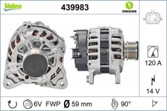 ALTERNATÖR 14V 120A RENAULT CAPTUR I 13 CLIO IV 12 KANGOO 12 MEGANE IV 15 KADJAR 15 DACIA DUSTER 10 DOKKER 12 SANDERO II 13 LOGAN II 12 1.5dCi K9K