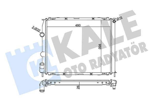 RADYATÖR AL/PL/BRZ CLIO II 1.2 16V 98 99-KANGOO 1.0-1.2-1.6 99