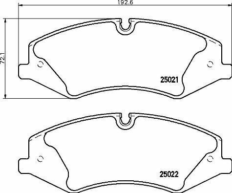 DİSK FREN BALATASI ÖN LANDROVER DİSCOVERY 5.0/3.0D 09/09 LANDROVER RANGE ROVER 5.0/3.6D 10/06