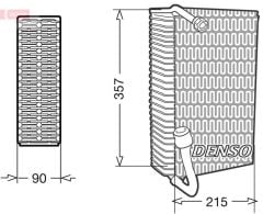 EVAPORATOR. AİR CONDİTİONİNG AUDI 100 4A. C4 90-94