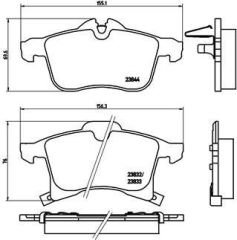 DİSK FREN BALATASI ÖN CHEVROLET GM ASTRA 2.2/2.0D-OPEL ASTRA 1.6/1.8/2.0/2.2/2.0D/2.2D 98