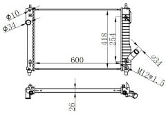 RADYATOR BRAZİNG AT 600X418X26 AVEO 1.4 07 / KALOS 03 616904