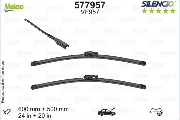 SİLENCİO VF957 X2 600 500MM ÖN BMW X2 SİLENCİO X-TRM FLAT BLADE MUZ TİPİ SİLECEK BİNEK