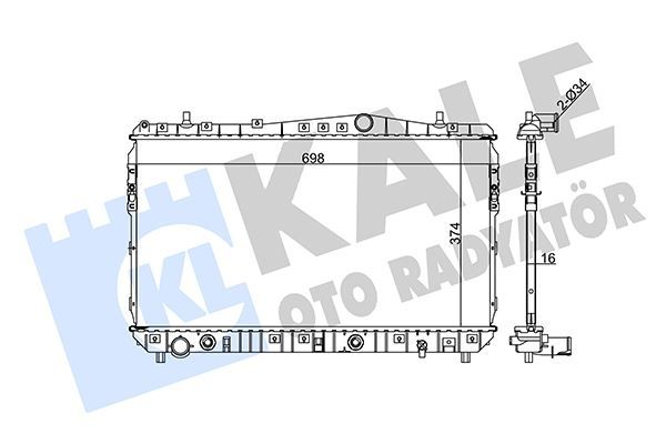 RADYATÖR CHEVROLET REZZO AL/PL/BRZ 370x698x16