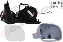 DIŞ DİKİZ AYNASI SAĞ PASSAT 97 ELEKTRİKLİ ISITMALI ASTARLI ASFERİK 5 FİŞ VM-189NR