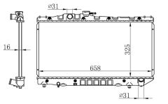 RADYATOR BRAZİNG MT 325X668X16 CARİNA 2.0İ 83- 64712
