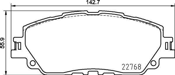 DİSK FREN BALATASI ÖN LEXUS ES 200 2.0 10/18 LEXUS ES 250 2.5 10/18 LEXUS ES 350 3.5 10/18