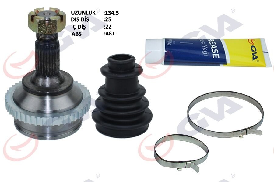 AKS KAFASI DIŞ ÖN PEUGEOT 206 1.6 16V- 206 CC 00- ABS Lİ 48DİŞ 25x22x60 132.5mm