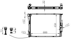 RADYATÖR BRAZİNG 320İ 05 MEK 600x458x32