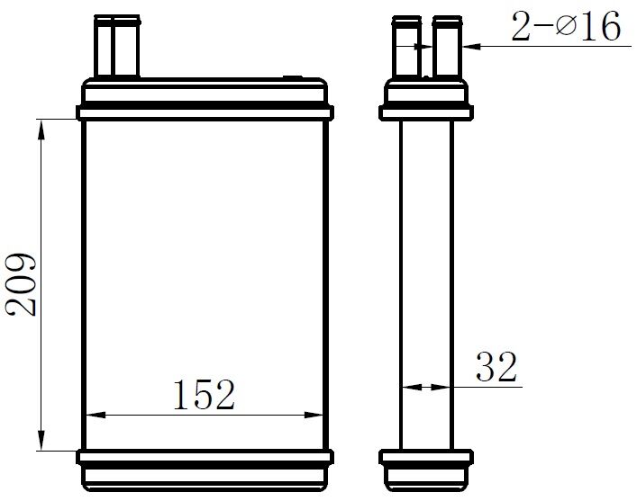 KALORİFER BRAZİNG HEATER A/M 209X155X32 PİCKUP