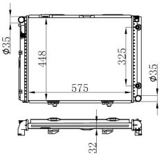 RADYATOR BRAZİNG AT 575X448X32 190 W201 82-93 62722A