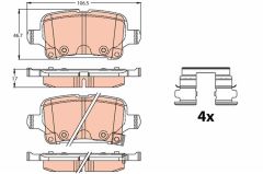 ARKA FREN BALATASI OPEL ASTRA K 1.0-1.4-1.4T-1.6T-1.6 CDTI 16 22 106.5x46.3x16.6