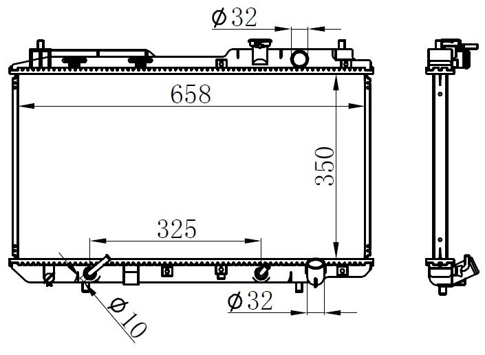 RADYATOR BRAZİNG AT 350X668X26 CR-V 2.0İ 95- 681021
