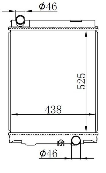 RADYATOR BRAZİNG MT 525X438X48 CANTER 711 DAR