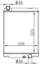 RADYATOR BRAZİNG MT 525X438X48 CANTER 711 DAR