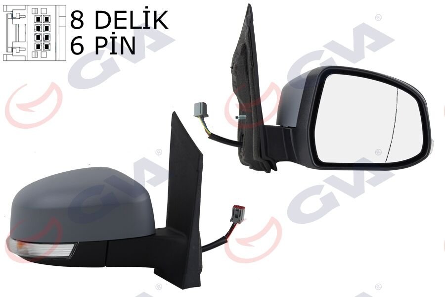 DIŞ DİKİZ AYNASI SAG FOCUS II 08-11 ELEKTRİKLİ ISITMALI SİNYALLİ KÖR NOKTALI ASTARLI 6 FİŞ VM-6304EHPAR