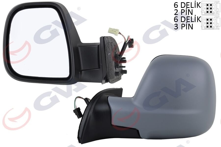 DIŞ DİKİZ AYNASI SOL BERLINGO-PARTNER 13 ELEKTRİKLİ ISITMALI ASTARLI KONVEKS