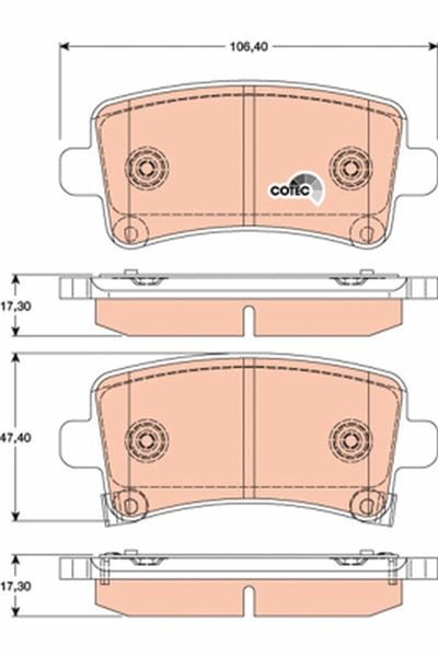 ARKA FREN BALATASI INSIGNIA A 08 17 SAAB 9.5 10 MALIBU 2.0D 2.4 12 16 İNÇ JANT