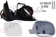 DIŞ DİKİZ AYNASI SAĞ PASSAT 97 ELEKTRİKLİ ISITMALI ASTARLI KONVEKS 5 FİŞ VM-189R