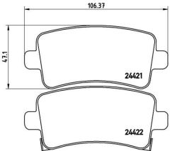 ARKA FREN BALATASI INSIGNIA A 08 17 SAAB 9.5 10 MALIBU 2.0D 2.4 12 16 İNÇ JANT