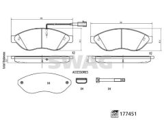 ÖN BALATA DUCATO 3-4-BOXER 3-4-JUMPER 3-4 06 11 16Q-20Q- KARSAN JEST TEK FİŞLİ FEBI 177451