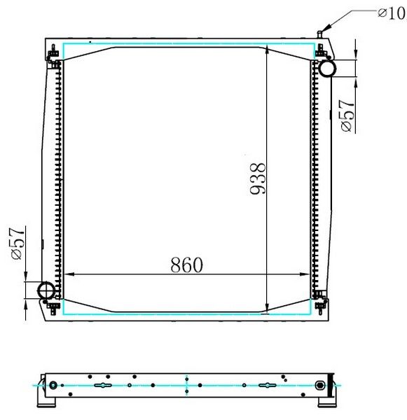 RADYATOR TRUCK BRAZİNG MT 860X938X48 R 114 95-04