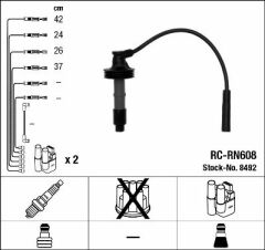 BUJİ BOBİN KABLOSU LAGUNA-SAFRANE II 2.0İ 16V N7Q 95-01 -VOLVO S40 1.6 1.8 95-99 2.0 95-04 RC-RN608