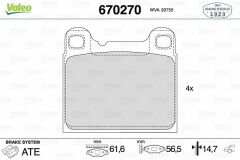 ARKA DİSK FREN BALATASI VOLVO 740 2.0/2.3/2.8 07/82-07/88 VOLVO 740