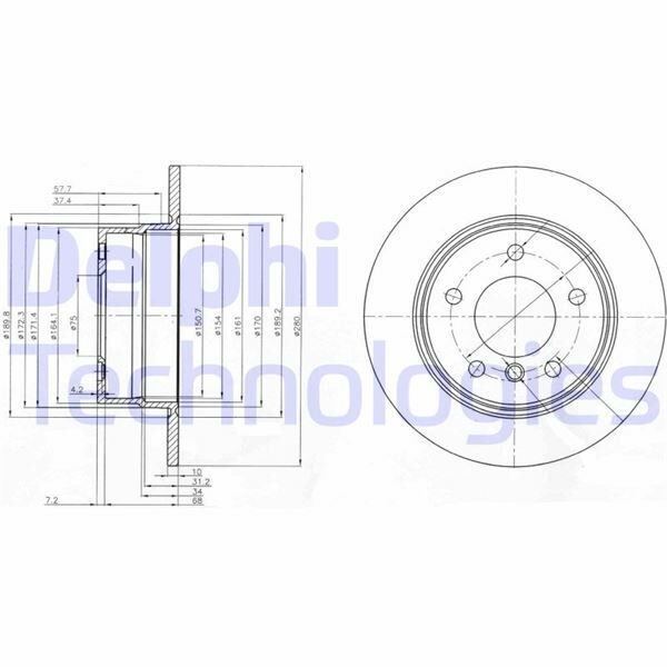 FREN DİSKİ ÇİFTLİ PAKET . DELİKSİZ ARKA BMW Z4 02/2003 07/2013