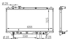 RADYATOR BRAZİNG AT 325X688X16 323- 1.5İ/1.6İ/1.8İ 94- 62384