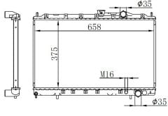 RADYATOR BRAZİNG MT 375X658X26 GALANT GALANT 93 / PROTON PERSONA 93 62839