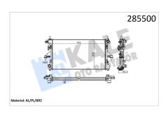 RADYATÖR DUCATO-BOXER-JUMPER 2.2 HDİ 06 KLİMASIZ MEK 1 SIRA ALB SİSTEM AL/PL/BRZ