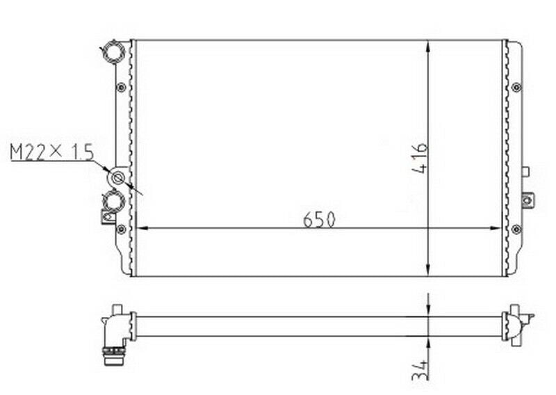 RADYATOR MECHANİCAL MT 650 416 34 65012