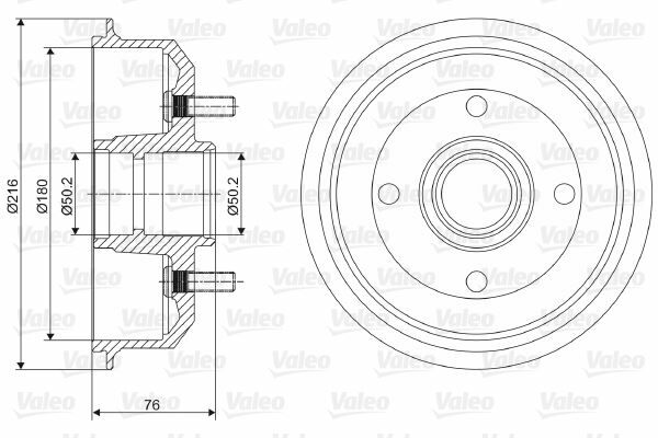ARKA KAMPANA ESCORT 90 00 FIESTA III FIESTA IV 00 12 180 MM ABS