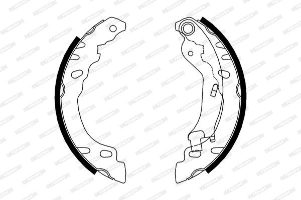 ARKA PABUÇ BALATA FIAT 500 1.2-1.3 D 07 PANDA 169 1.1-1.2-1.3D 03 06 FORD KA 08 185x32