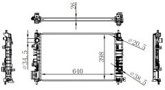 RADYATOR BRAZİNG MT 640X398X16 AVEO 1.3 DİZEL
