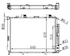 RADYATÖR BRAZİNG MERCEDES E 200/230 W210 95 640x488x32