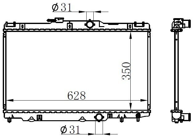 RADYATOR BRAZİNG MT 347X628X16 COROLLA E11 1997 646281