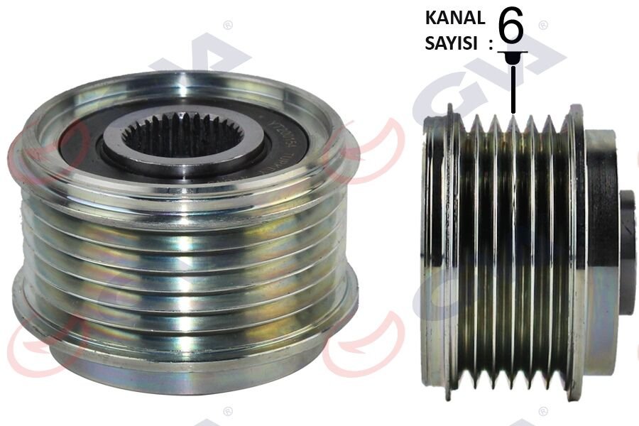 ALTERNATÖR KASNAĞI RENAULT CLIO IV 12 CAPTUR I 13 CLIO V 19 FLUENCE 09 12 KANGOO II 08 MEGANE II-III-IV TALISMAN 15 KADJAR 15 DACIA DUSTER 10 DOKKER 12 NISSAN JUKE 10 1.5dCi 6 KANAL