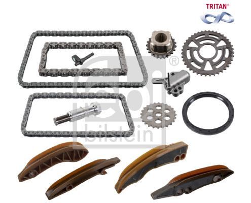 EKSANTRİK ZİNCİR SETİ EKSANTRİK MİLİ-YAĞ POMPASI VE DENGE MİLİ İÇİN-TRITAN KAPLAMALI MİNİ BMW