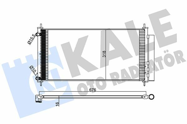 KLİMA KONDENSERİ AURIS 2.0D-2.2D 07-12 -VERSO 1.6D4D-2.0D4D-2.2D4D-2.2D-CAT 09 AL/AL 695x333x16 MEKANİK