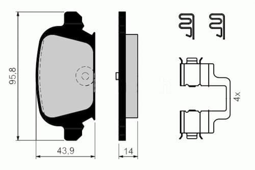 ARKA BALATA CORSA C 1.4 1.7 CDTİ 1.8 09/00 TIGRA TWINTOP 1.3 CDTİ 6.04