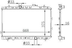 RADYATOR BRAZİNG MT 375X668X16 CERATO 1.6İ/2.0İ 06-