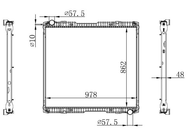 RADYATOR TRUCK BRAZİNG MT 862X978X48 SCANİA R 04- 64067A