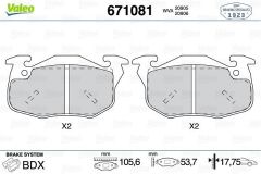 ÖN DİSK FREN BALATASI CITROEN SAXO 02/96 - 04/04 PEUGEOT 106 08/91 - 07/04